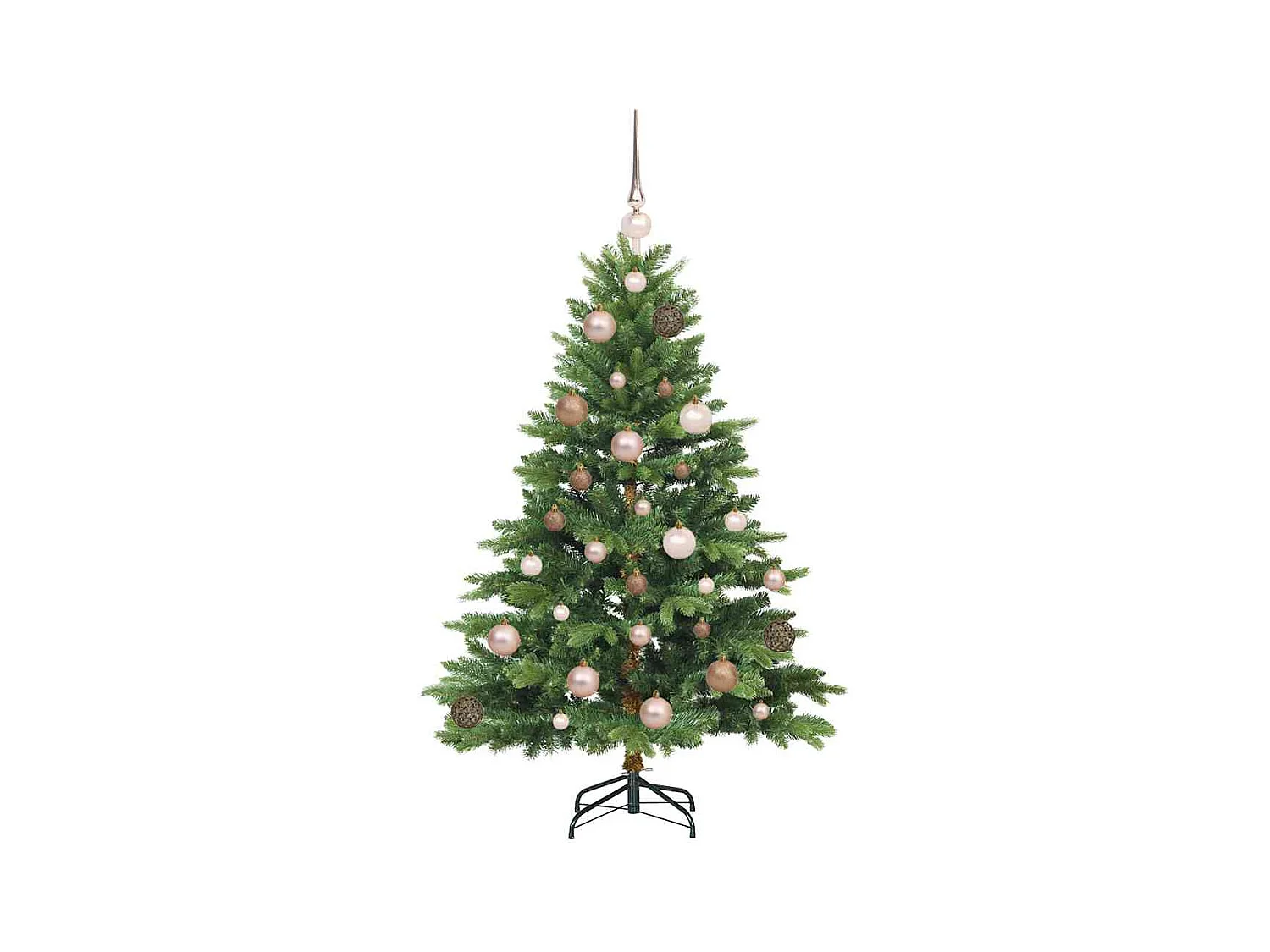 Kunstkerstboom met 150 LED met standaard Groen 120 cm PE en PVC