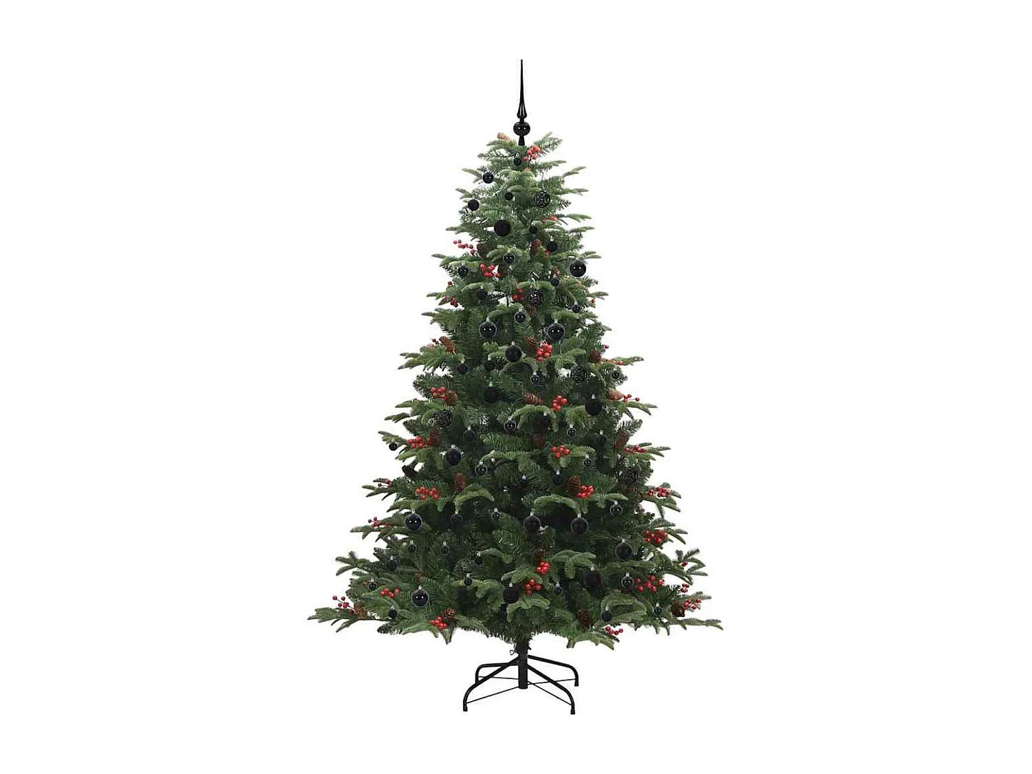 Árbol de Navidad artificial Verde 210 cm PVC, Metal y Plástico