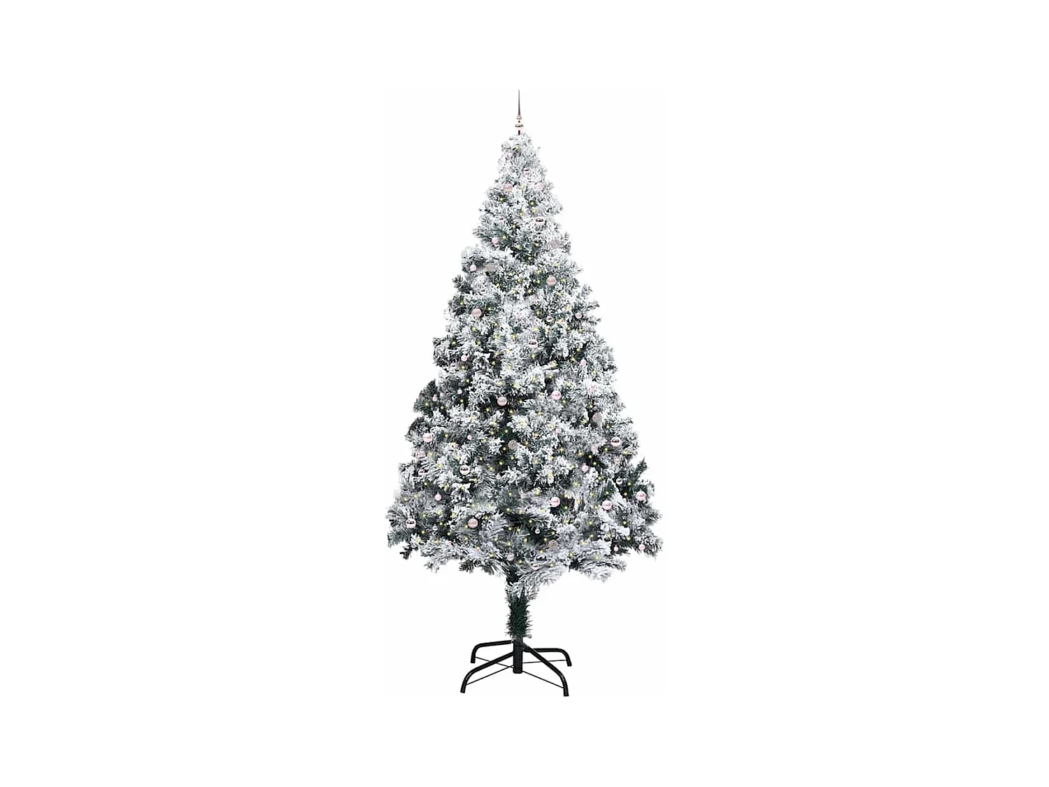 Sapin de Noël artificiel pré-éclairé avec set de boules Vert