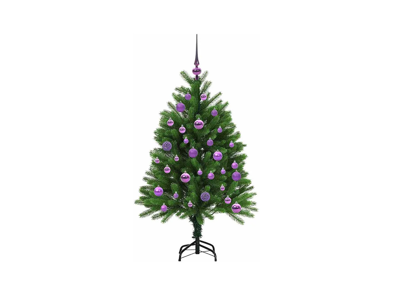Sapin de Noël avec 150 LED avec support Vert 120 cm PE