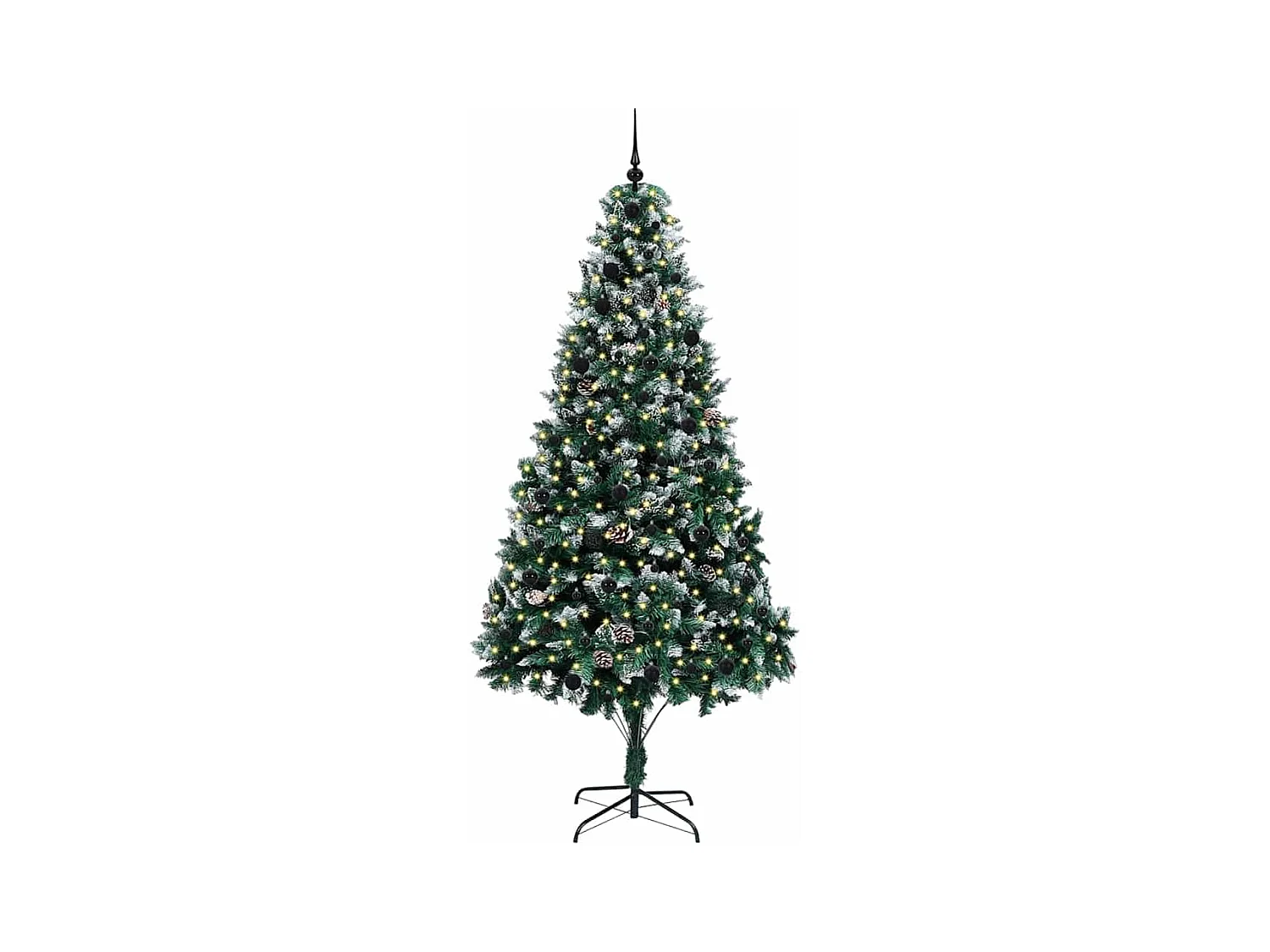Sapin de Noël artificiel Vert 240 cm PVC, Acier et Plastique