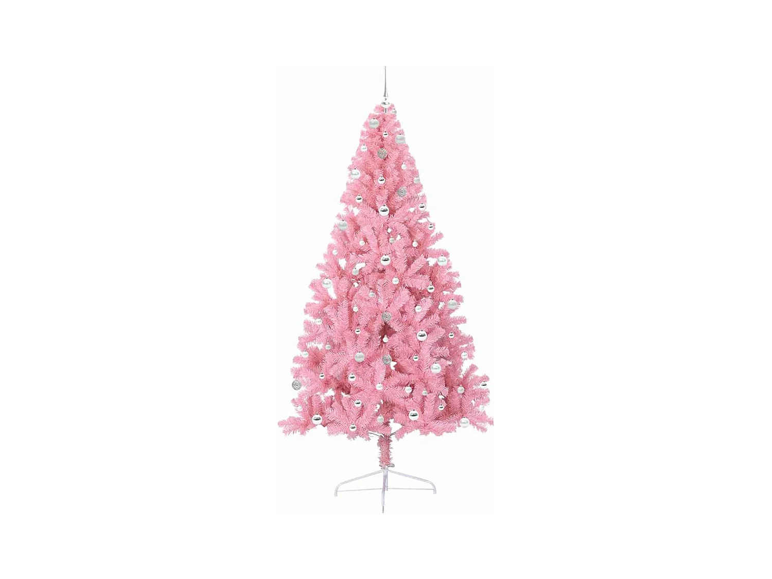 Sapin de Noël artificiel pré-éclairé Rose 240 cm PVC
