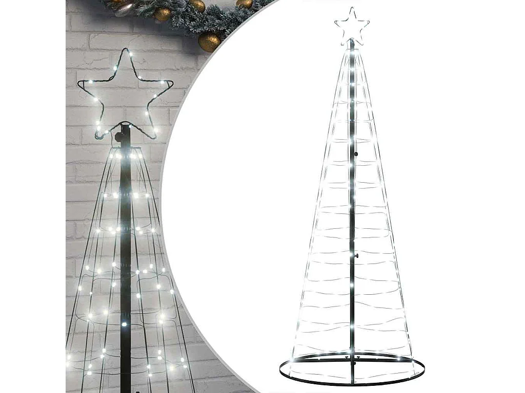 Árbol de Navidad LED 200 LEDs blanco frío 182 cm
