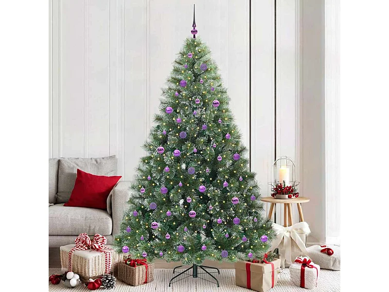 Árbol de Navidad artificial con 300 LED Verde 210 cm PE y PVC