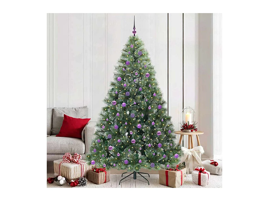 Árbol de Navidad artificial con 300 LED Verde 210 cm PE y PVC