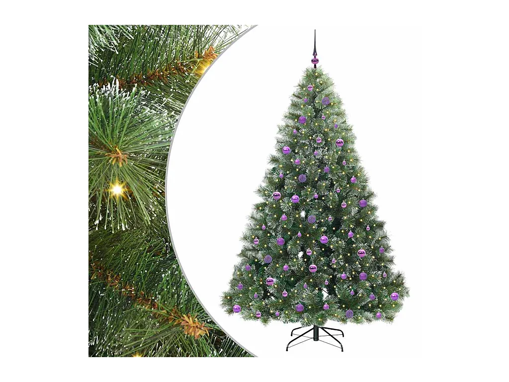 Árbol de Navidad artificial con 300 LED Verde 210 cm PE y PVC