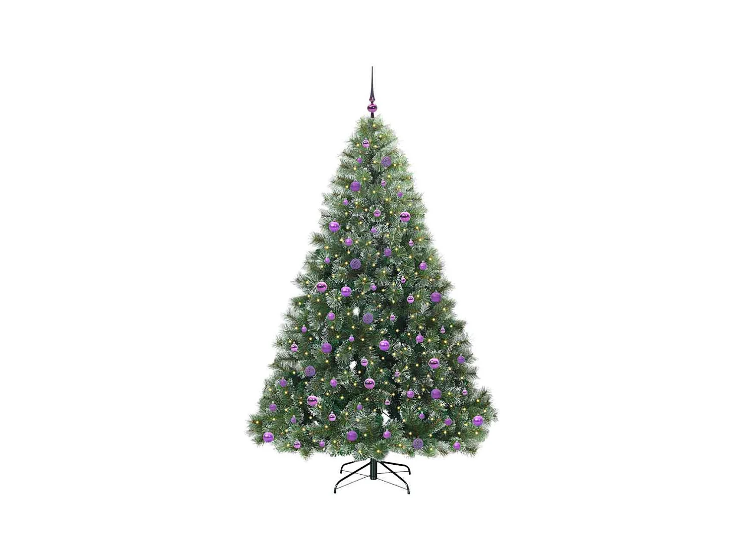 Árbol de Navidad artificial con 300 LED Verde 210 cm PE y PVC