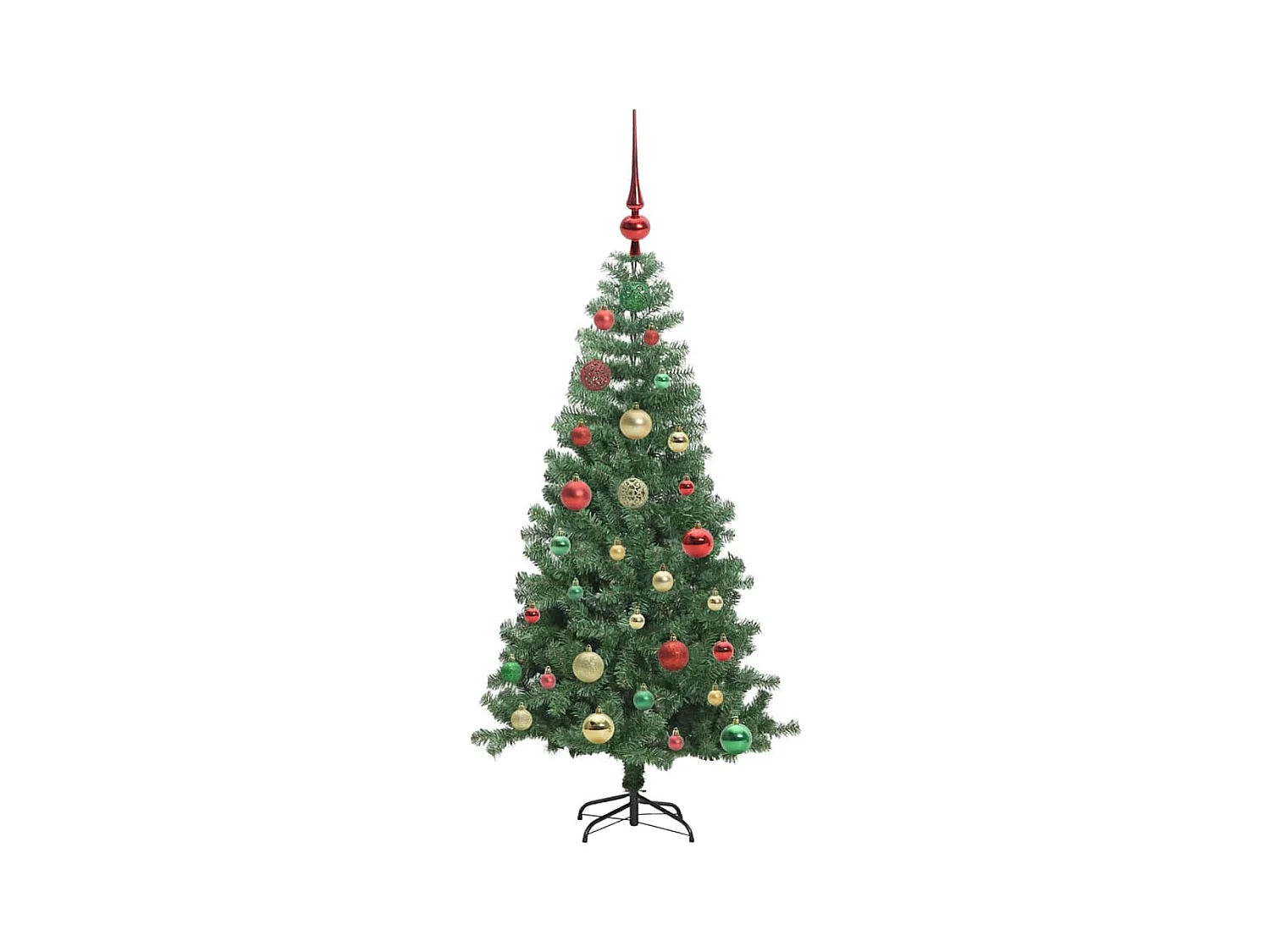 Árbol de Navidad con 150 LED con soporte Verde 120 cm PVC