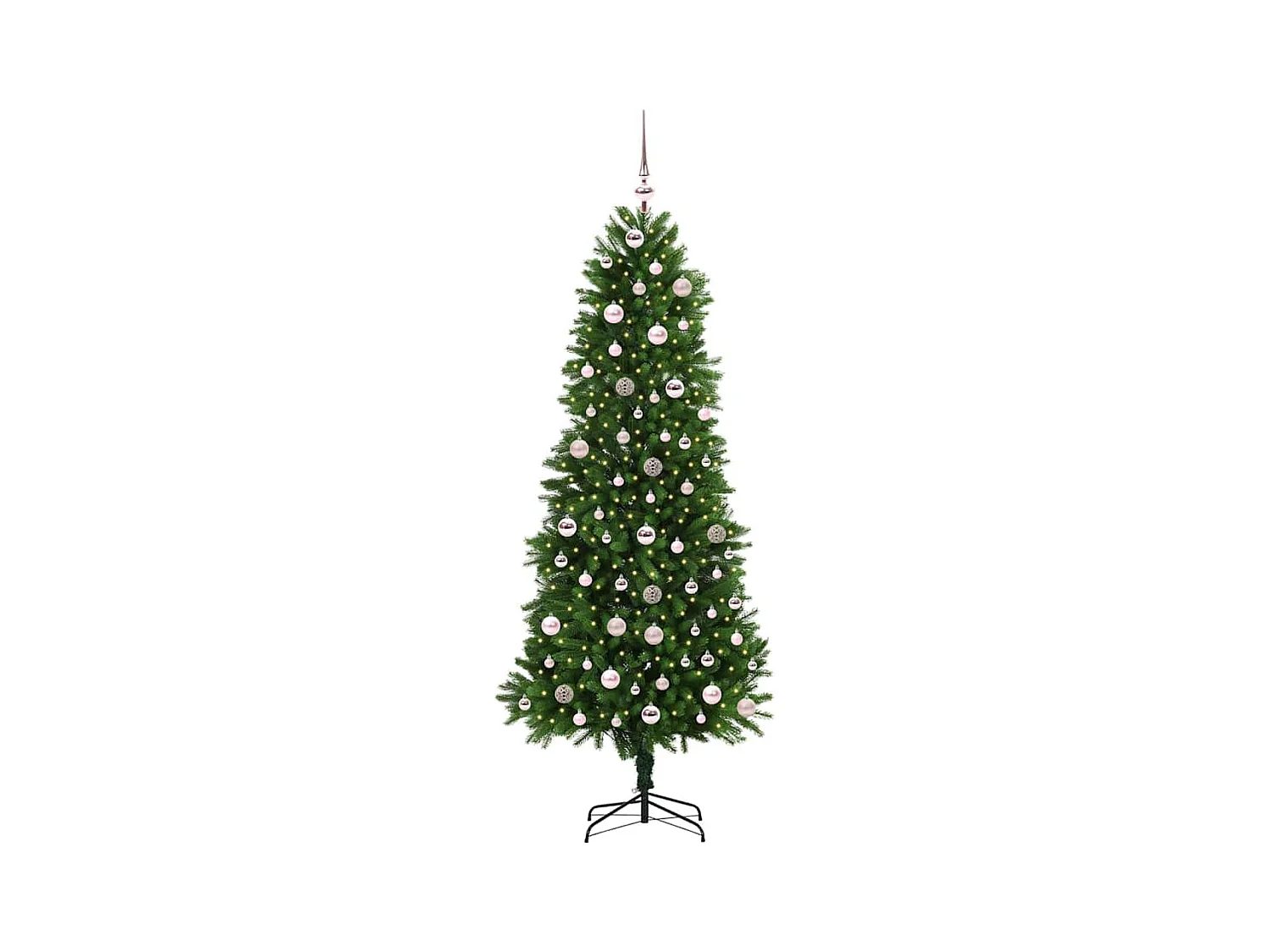 Sapin de Noël avec 300 LED avec support Vert 240 cm PE