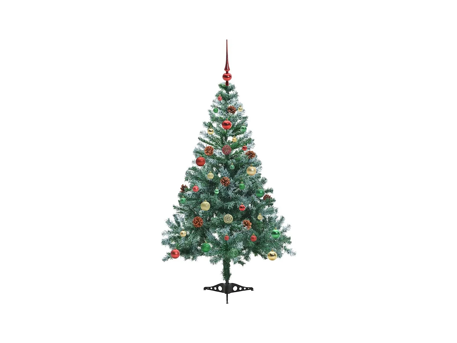 Kunstkerstboom met 150 LED Groen 150 cm PVC en Staal