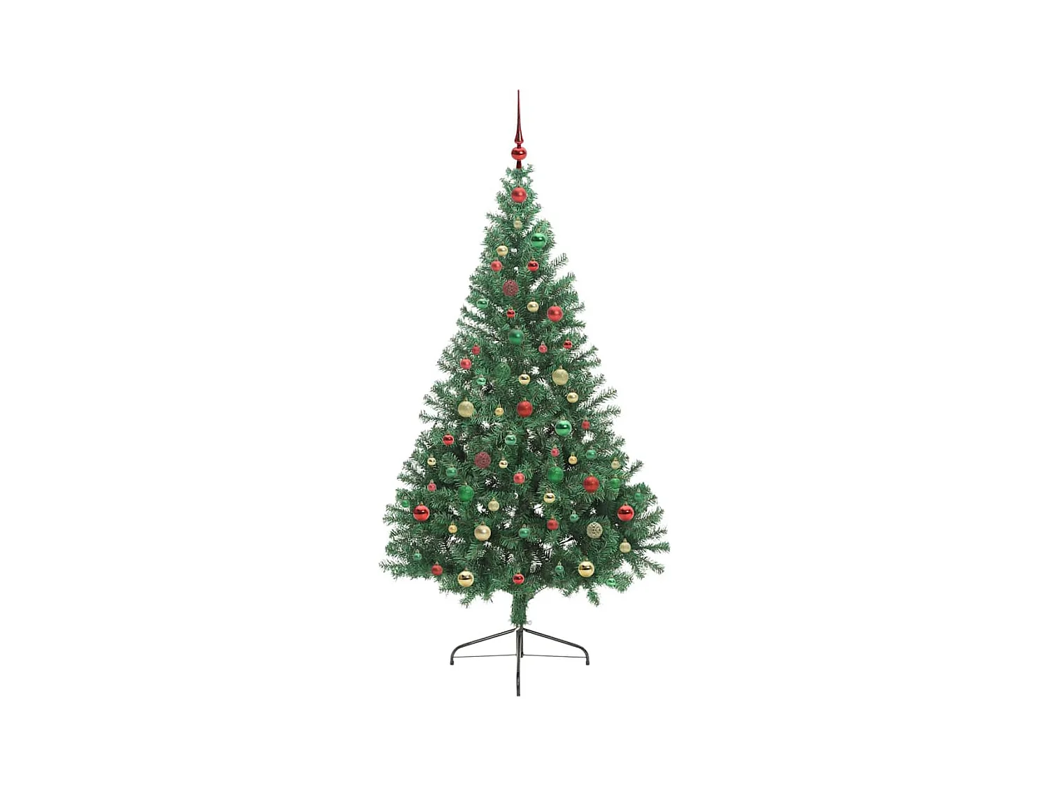 Árbol de Navidad Artificial Preiluminado Verde 180 cm PVC