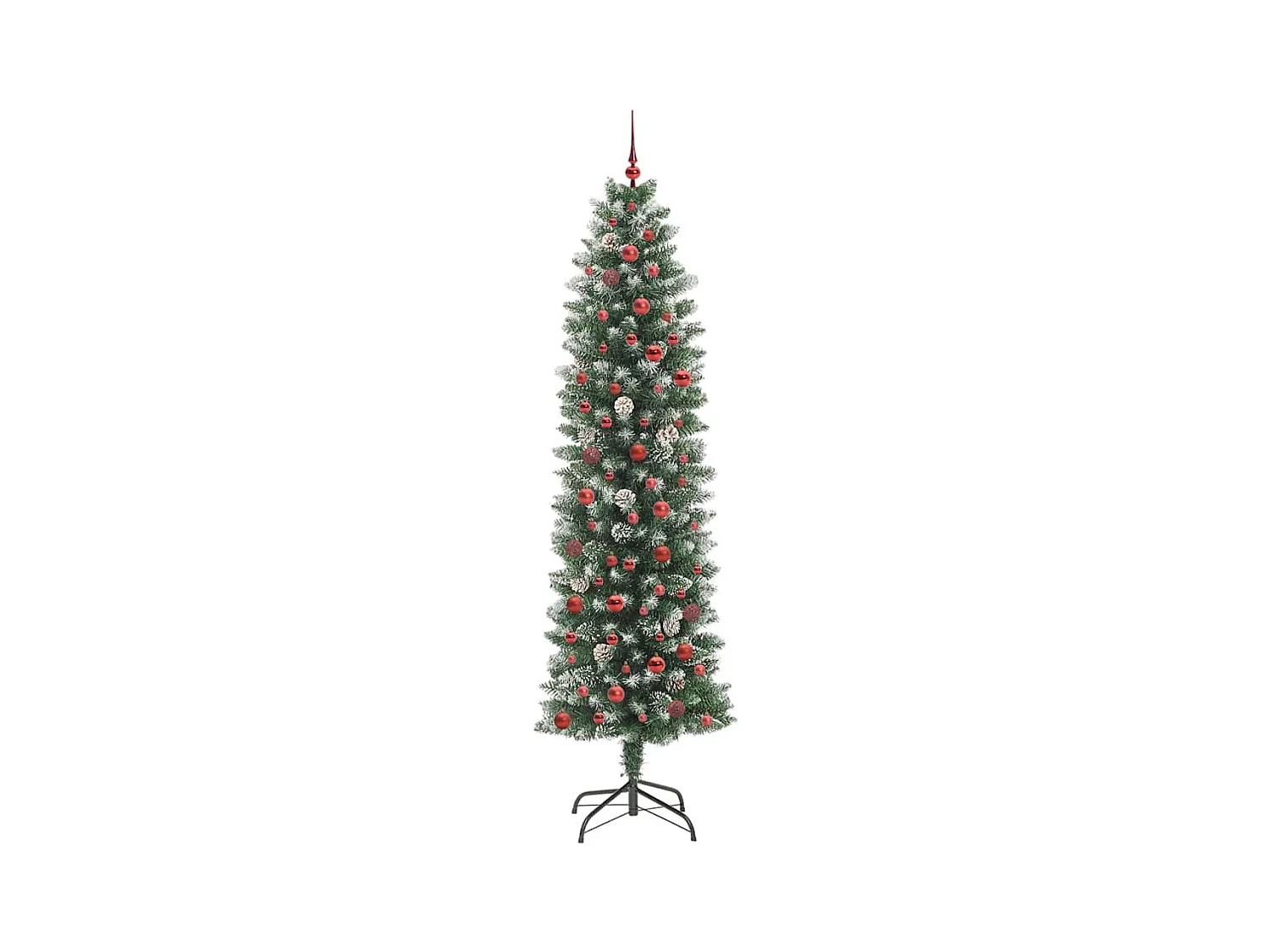 Arbre de Noël artificiel slim avec 300 LED Vert et blanc 240 cm