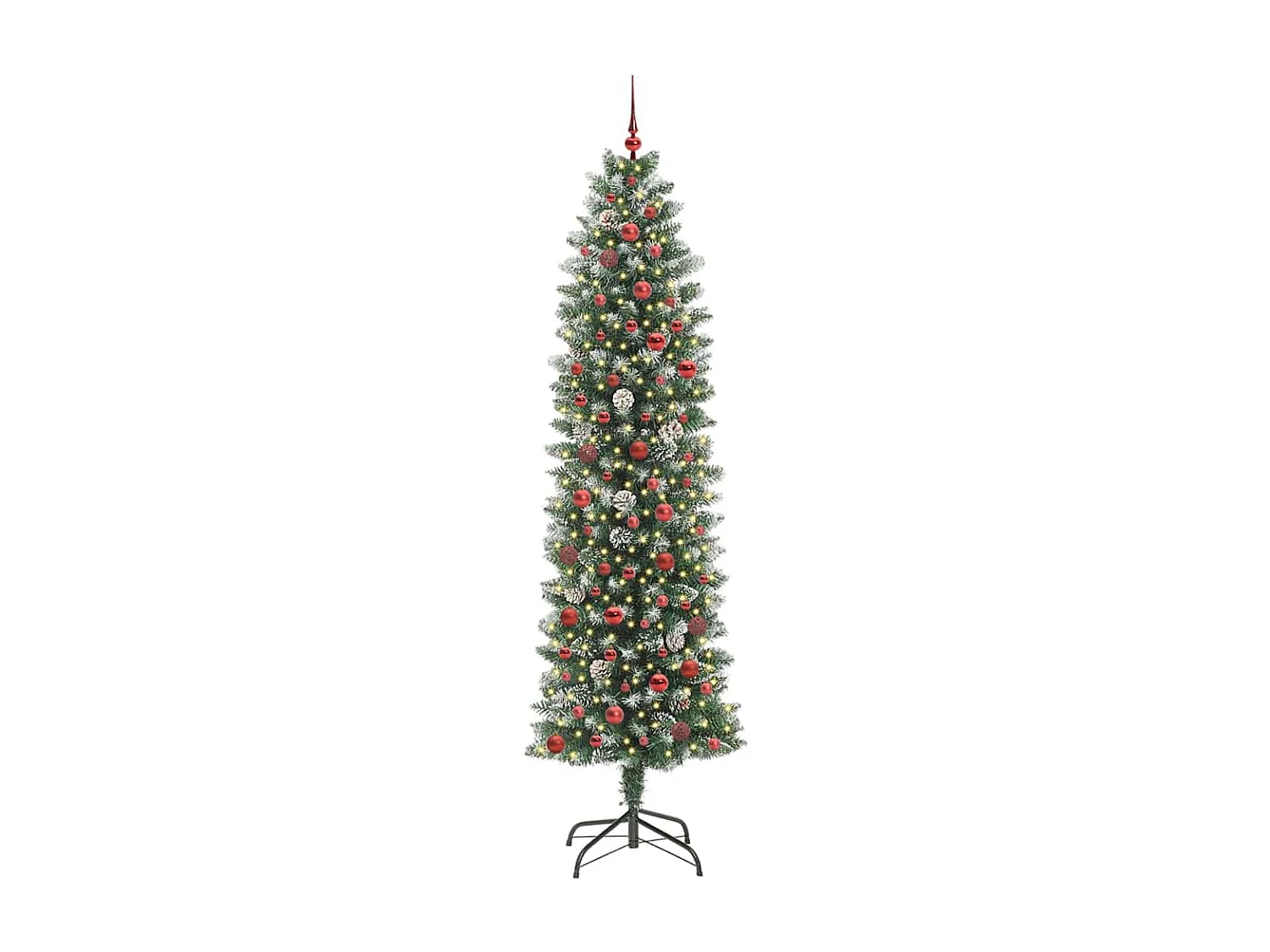 Arbre de Noël artificiel slim avec 300 LED Vert et blanc 240 cm