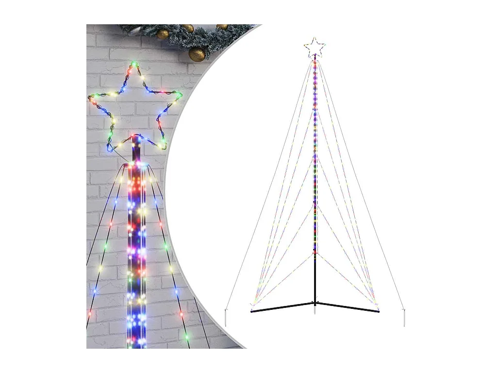Sapin de Noël à LED 615 LED colorées 404,5 cm