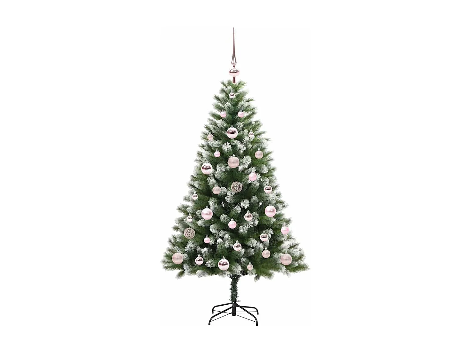 Kunstmatige scharnierende Kerstboom met gevlochten sneeuw