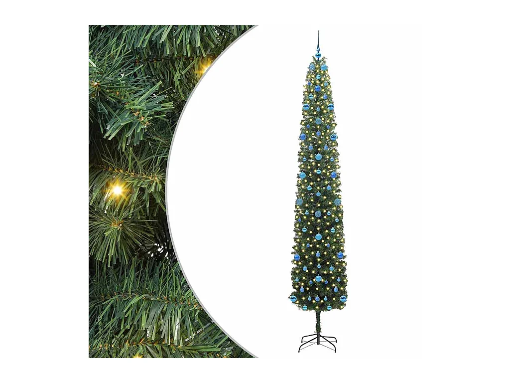 Árbol de Navidad artificial Verde 270 cm PVC, Acero y Plástico