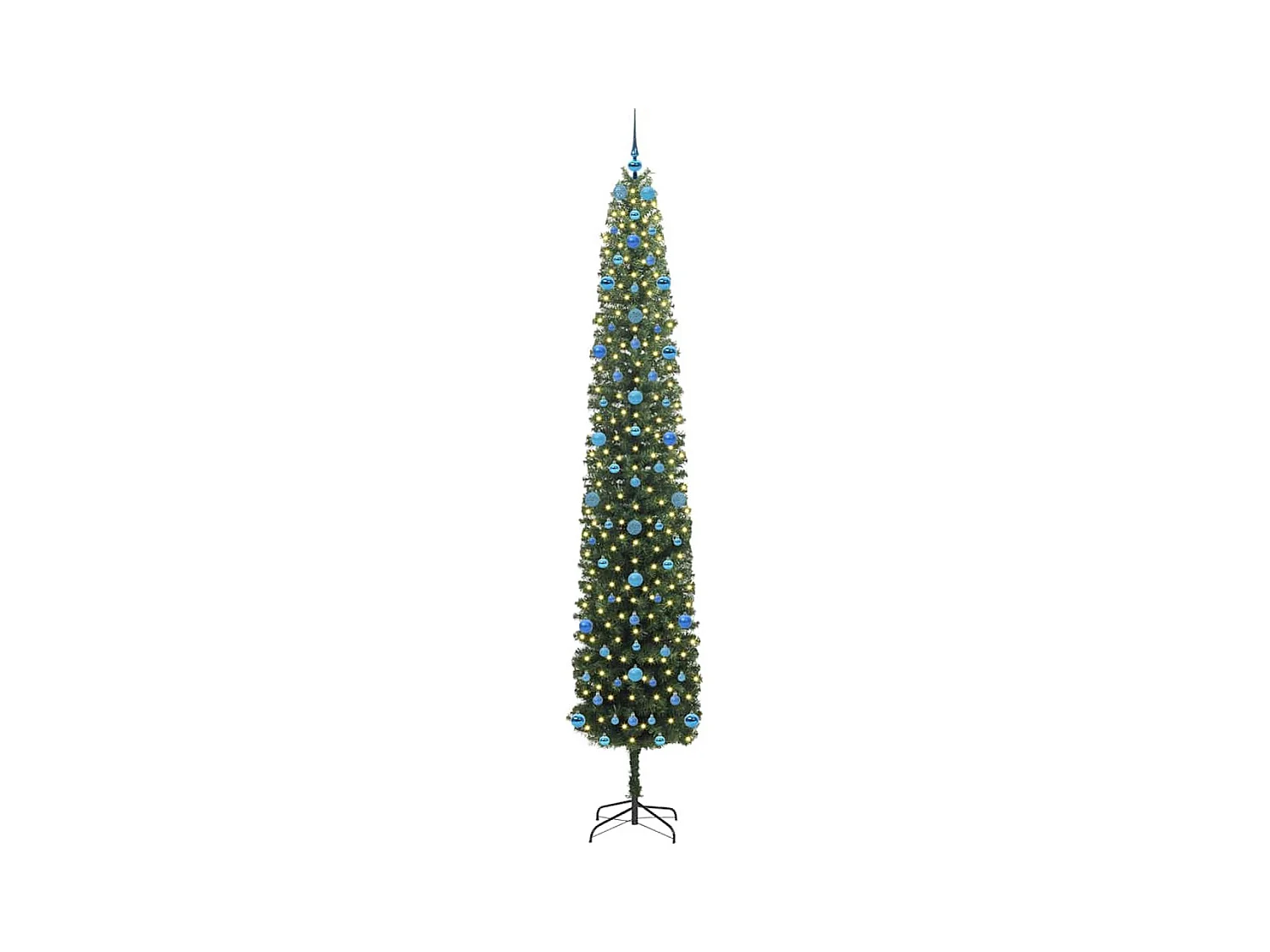 Árbol de Navidad artificial Verde 270 cm PVC, Acero y Plástico