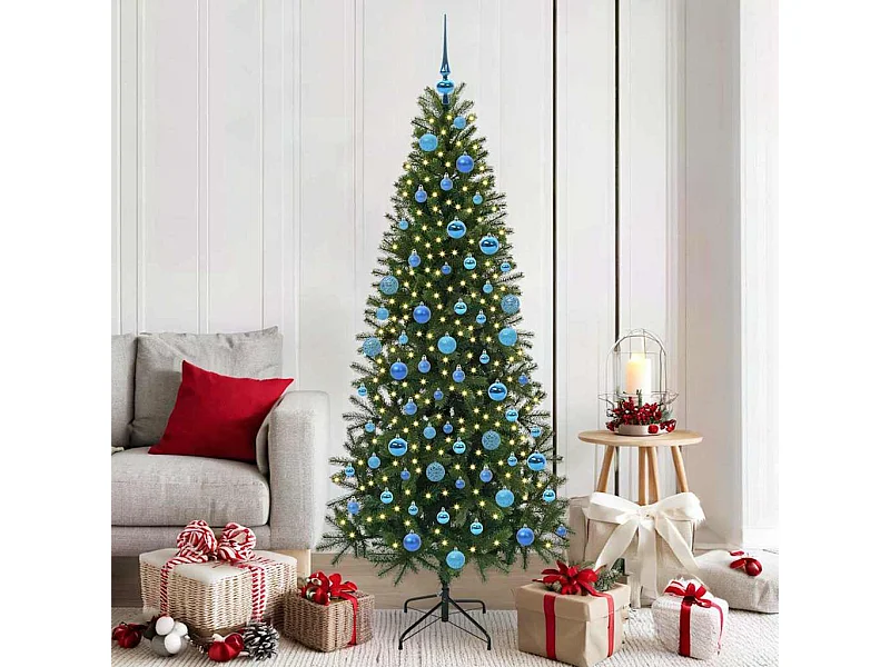 Kunstkerstboom met 300 LED met standaard Groen 180 cm PE en PVC