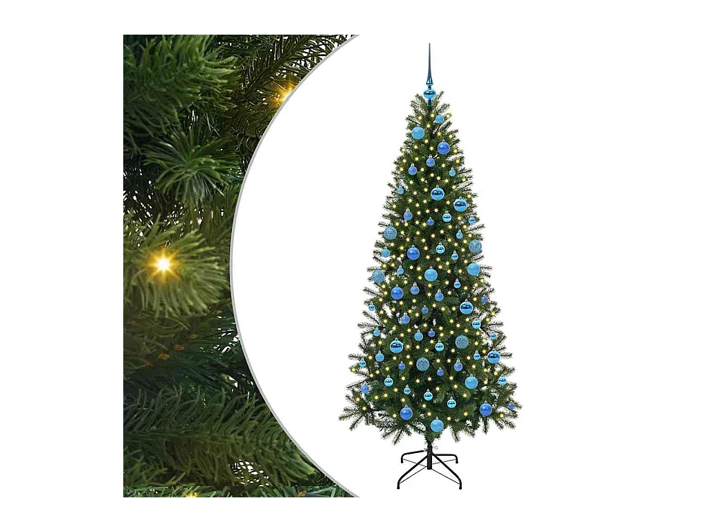 Kunstkerstboom met 300 LED met standaard Groen 180 cm PE en PVC