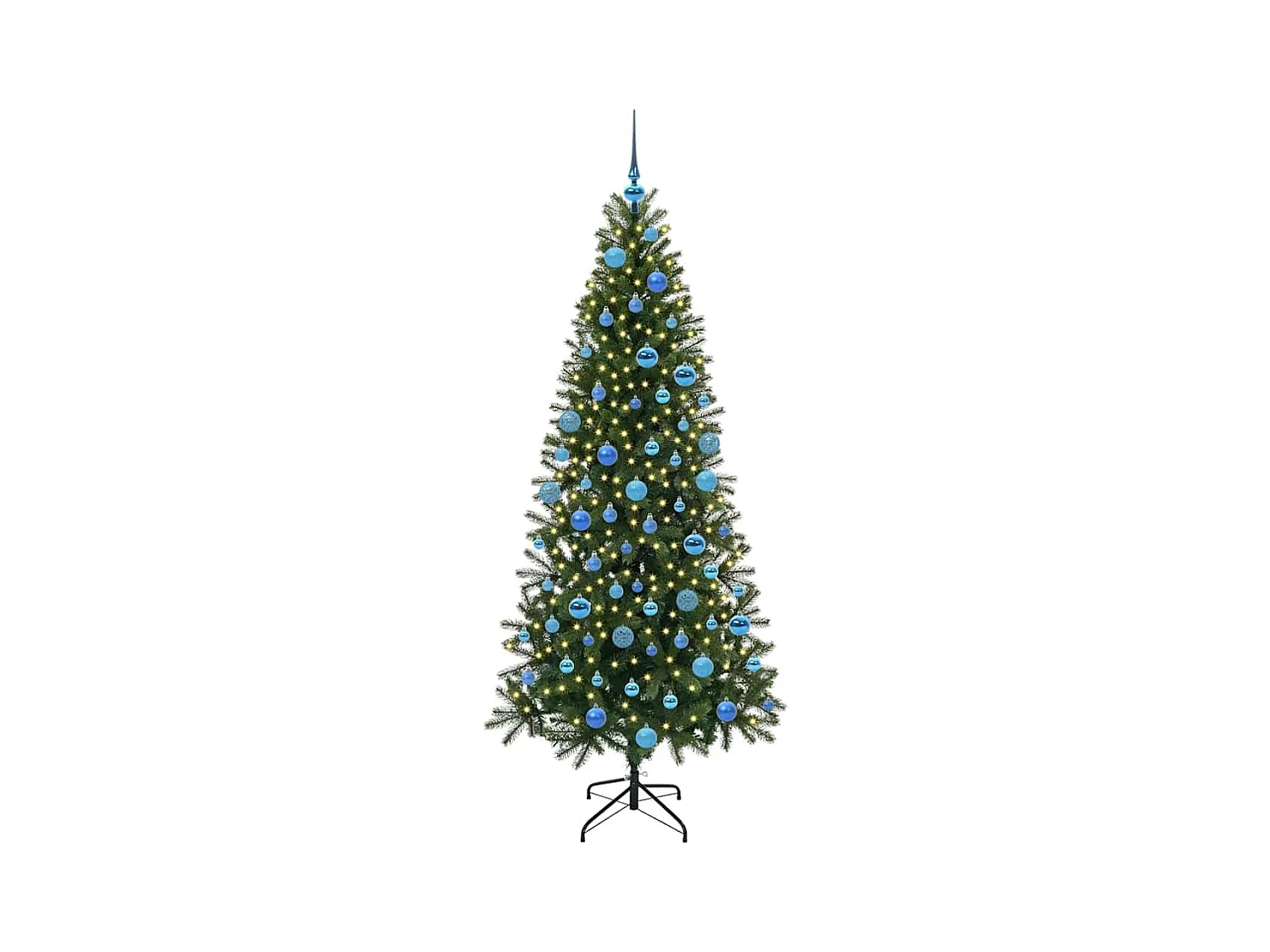 Kunstkerstboom met 300 LED met standaard Groen 180 cm PE en PVC