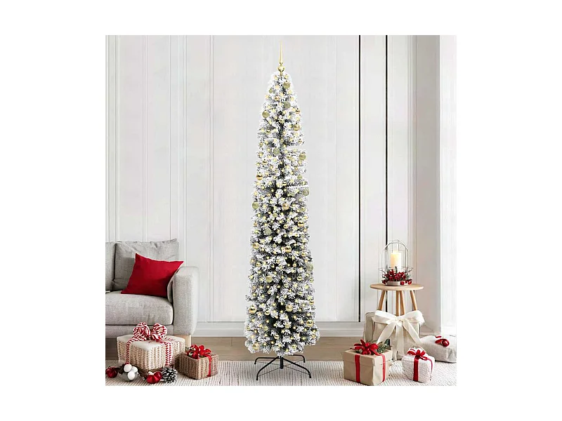 Árbol de Navidad artificial Verde 240 cm PVC, Acero y Plástico