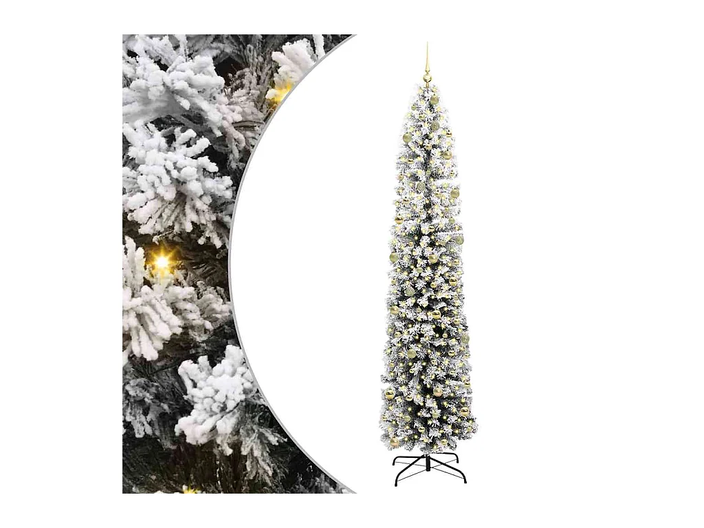 Árbol de Navidad artificial Verde 240 cm PVC, Acero y Plástico