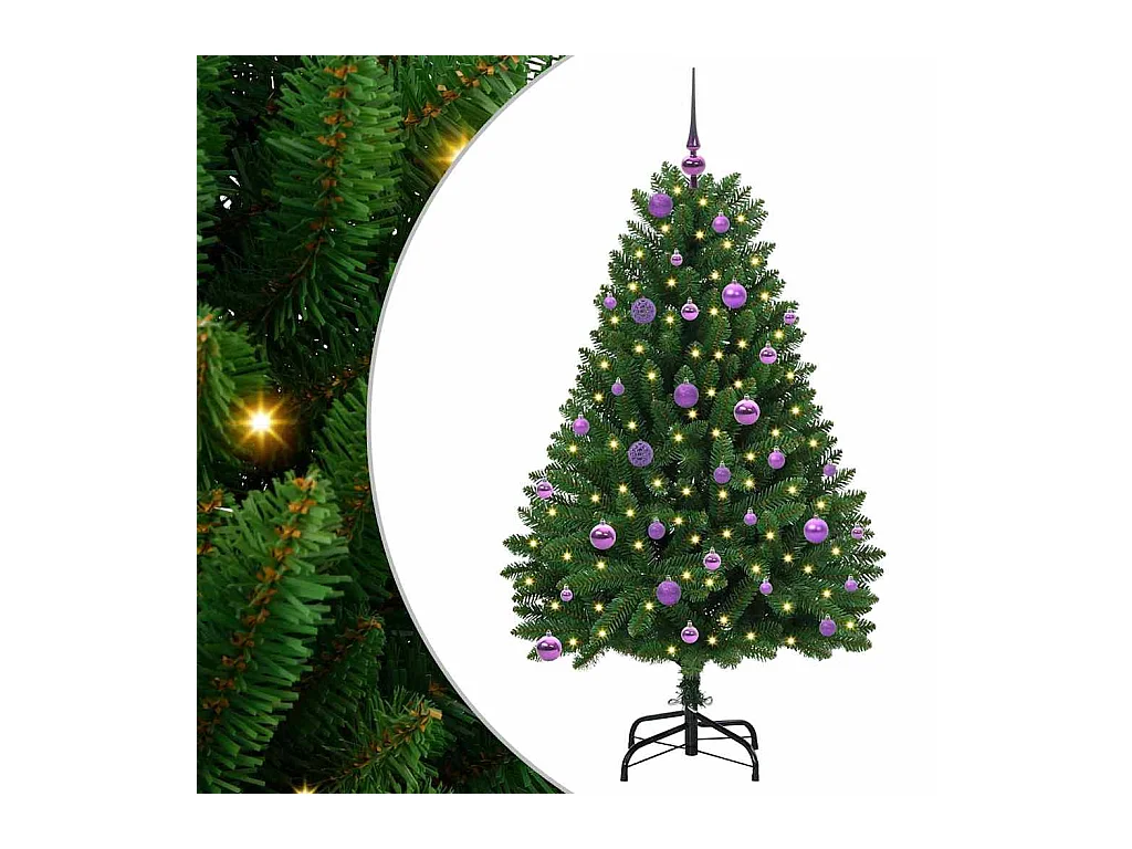 Sapin de Noël artificiel Vert 150 cm PVC et métal