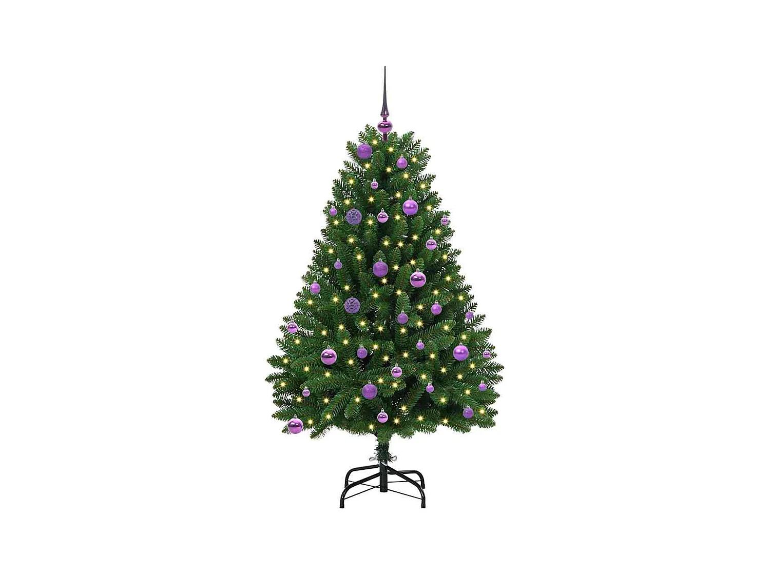 Sapin de Noël artificiel Vert 150 cm PVC et métal