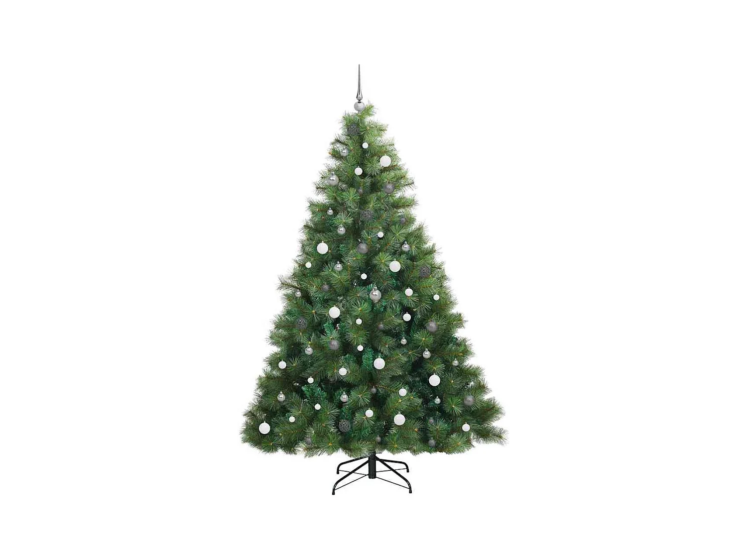 Kunstkerstboom met 300 LED met standaard Groen 240 cm PE en PVC
