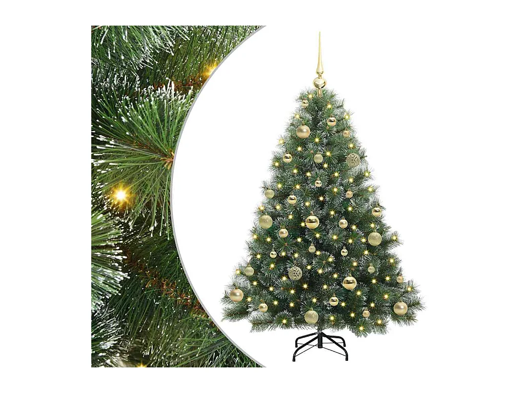 Sapin de Noël artificiel avec 150 LED Vert 120 cm PE et PVC