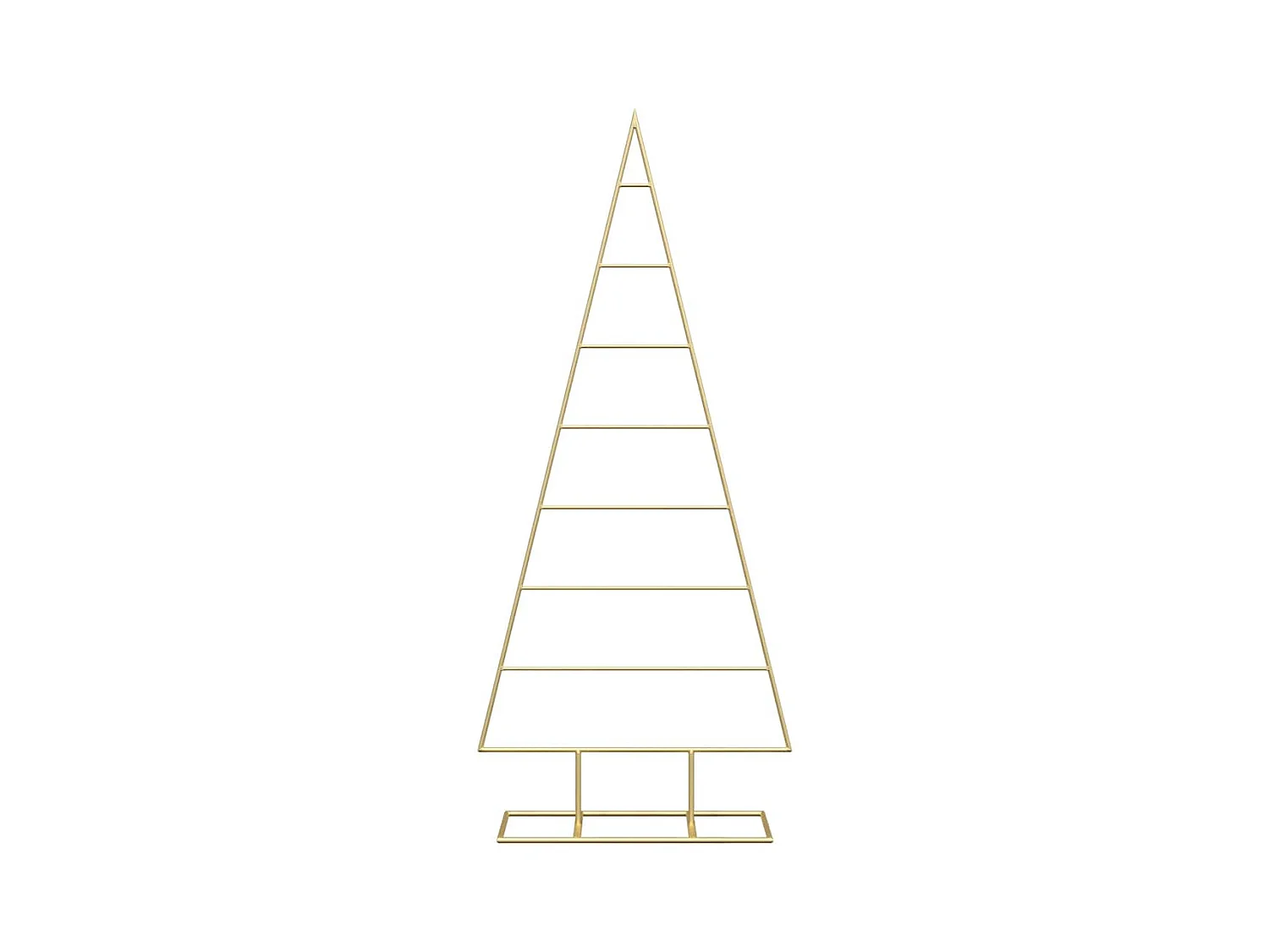 Árbol de Navidad de metal con soporte Dorado 125 cm