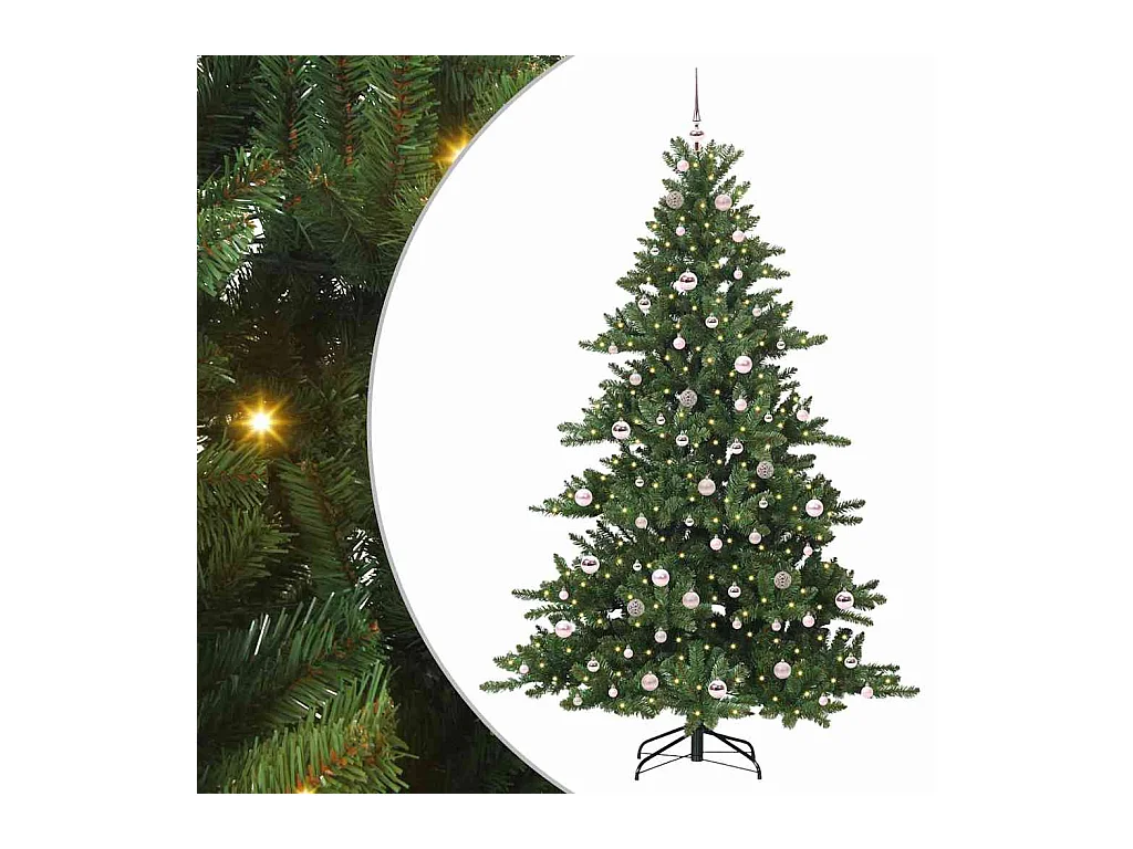 Árbol de Navidad artificial con ramas articuladas 210 cm PVC