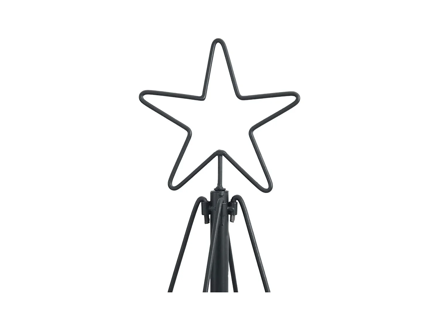 Árbol Cono de Navidad con soporte Negro 180 cm Acero