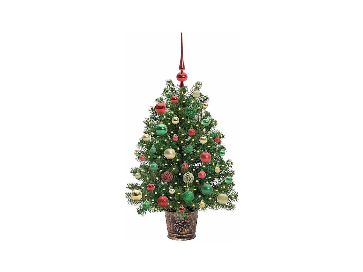 Sapin de Noël artificiel avec 150 LED Vert 95 cm PE et PVC
