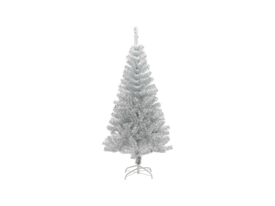 Árbol de Navidad con 150 LED con soporte Plateado 120 cm PET