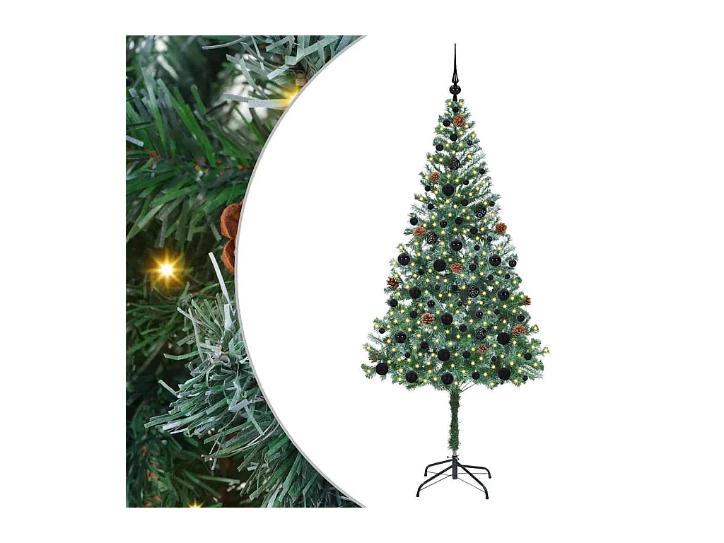 Árbol de Navidad artificial Verde 180 cm PVC y acero