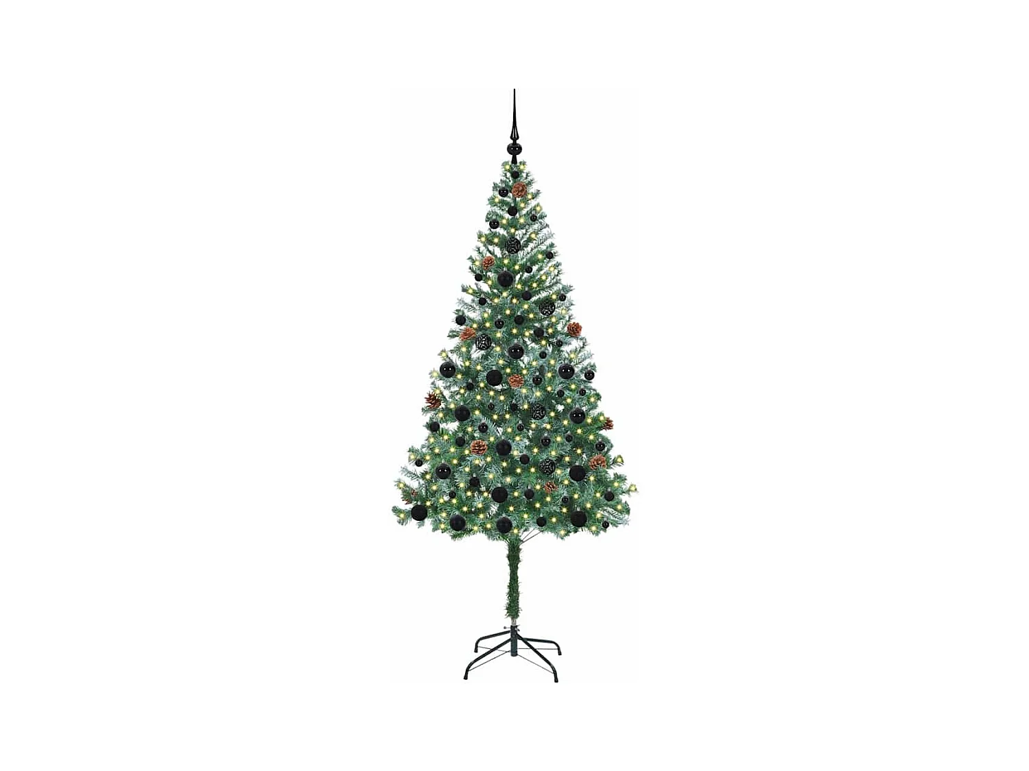 Árbol de Navidad artificial Verde 180 cm PVC y acero