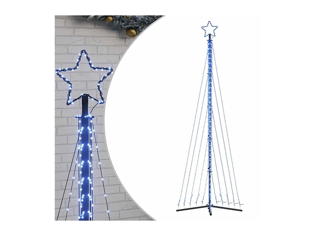 Sapin de Noël à LED 495 LED bleu 300,5 cm