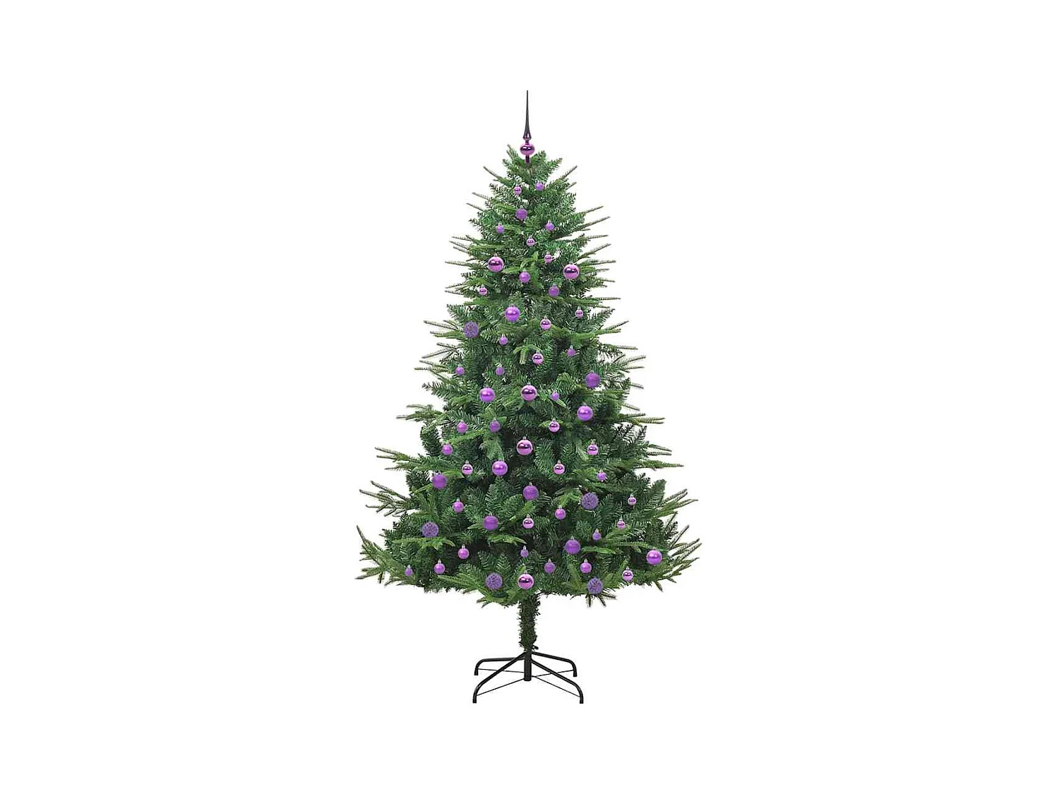 Sapin de Noël artificiel pré-éclairé avec set de boules Vert