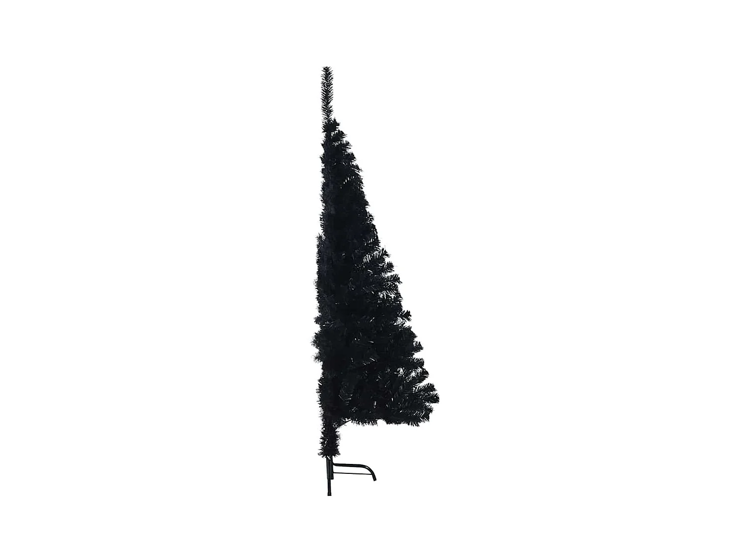Árbol de Navidad Artificial Preiluminado Negro 150 cm PVC