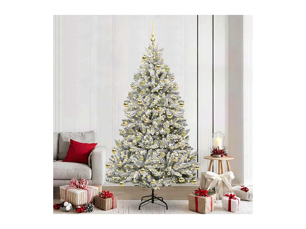 Árbol de Navidad artificial Verde y 210 cm PVC y Metal