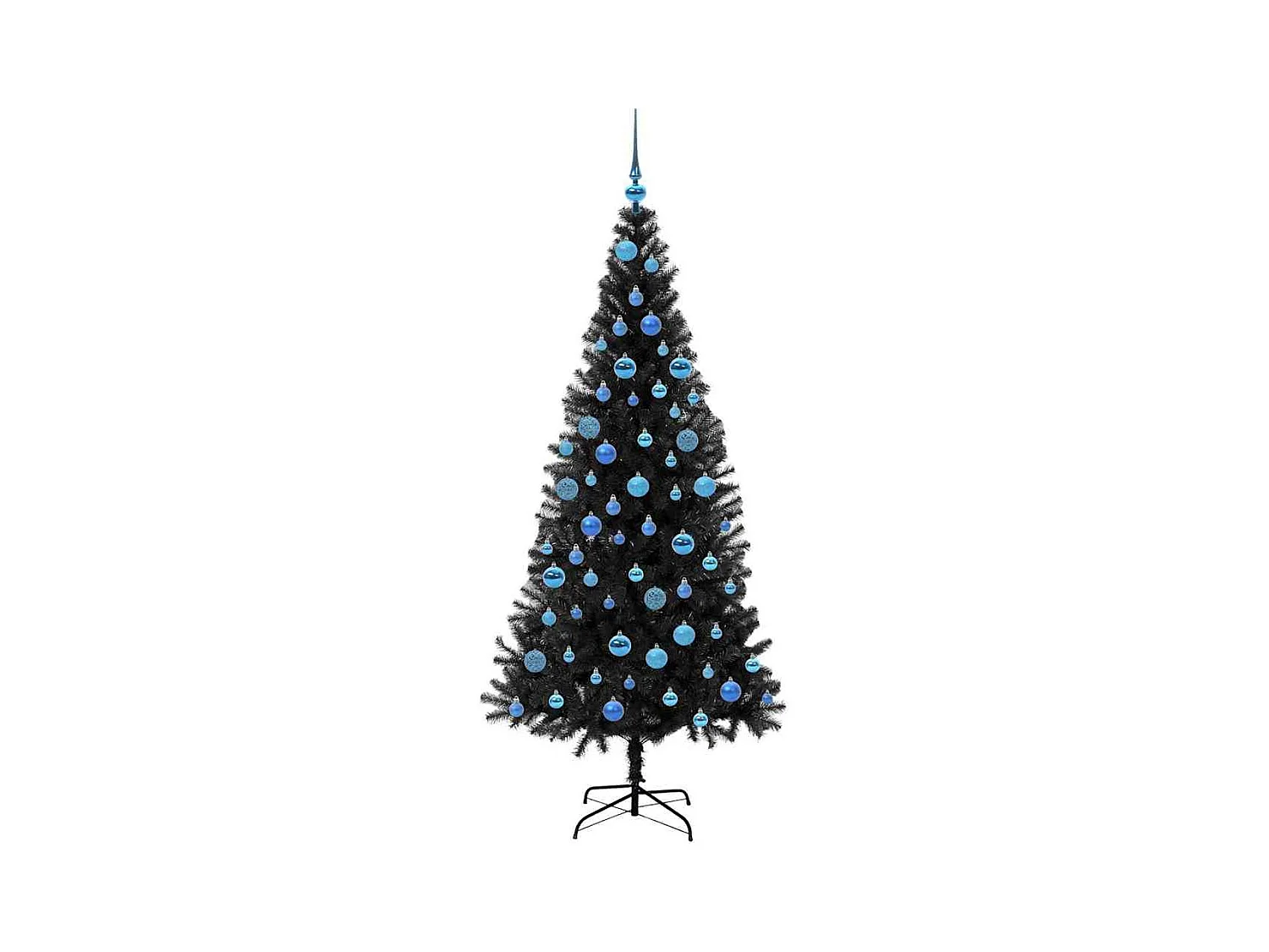 Árvore de Natal com 300 LEDs com suporte Preto 180 cm PVC