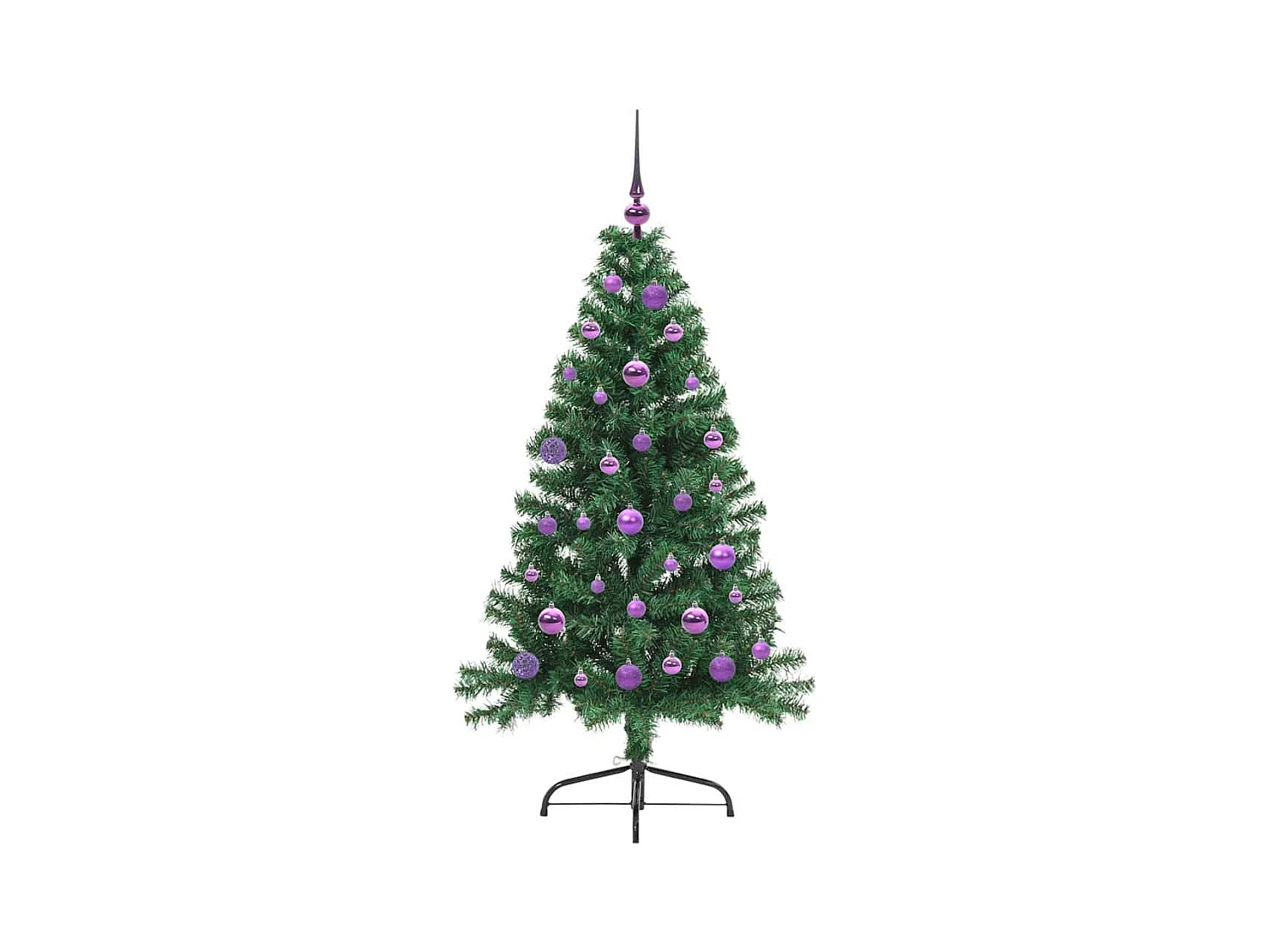 Sapin de Noël artificiel pré-éclairé Vert 150 cm PVC