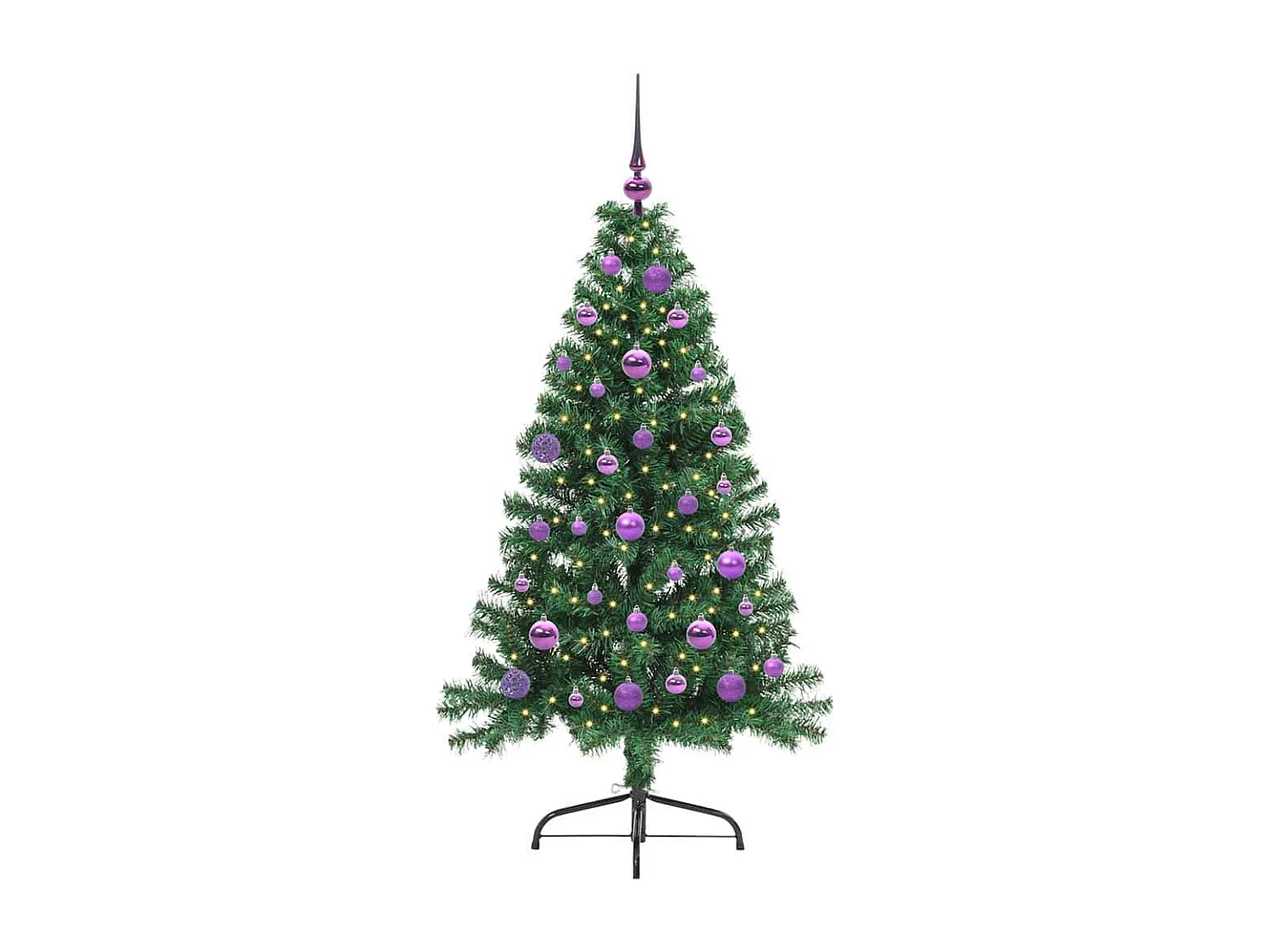 Kunststof Voorverlichte Kerstboom met 150 LED Groen 150 cm PVC