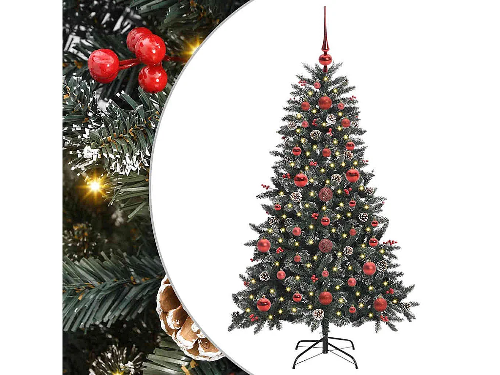 Árvore de Natal Artificial com 150 LEDs Verde 68 x 68 x 120 cm