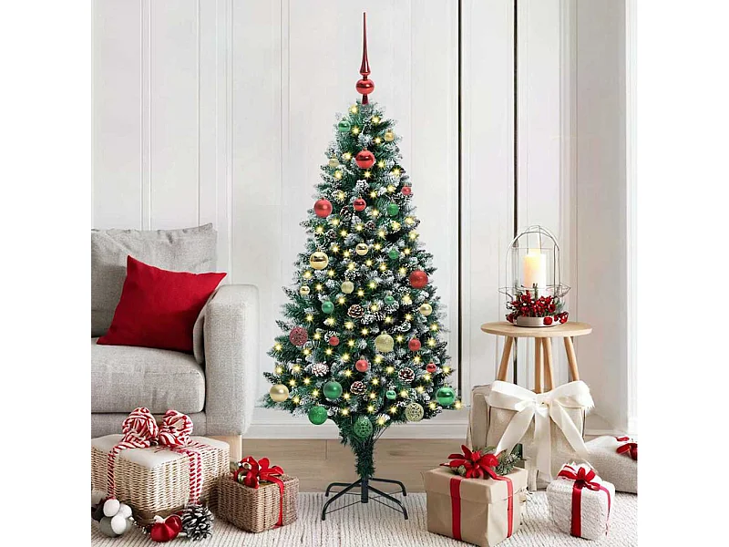 Sapin de Noël artificiel Vert 150 cm PVC, Acier et Plastique