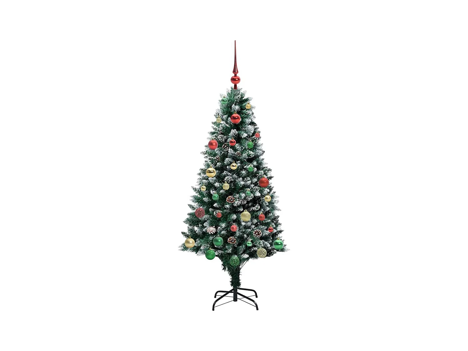 Árbol de Navidad artificial Verde 150 cm PVC y Acero y Plástico