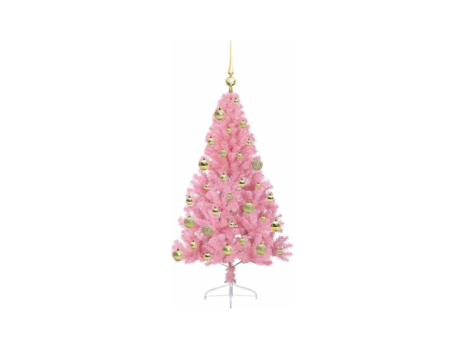 Sapin de Noël artificiel pré-éclairé Rose 120 cm PVC