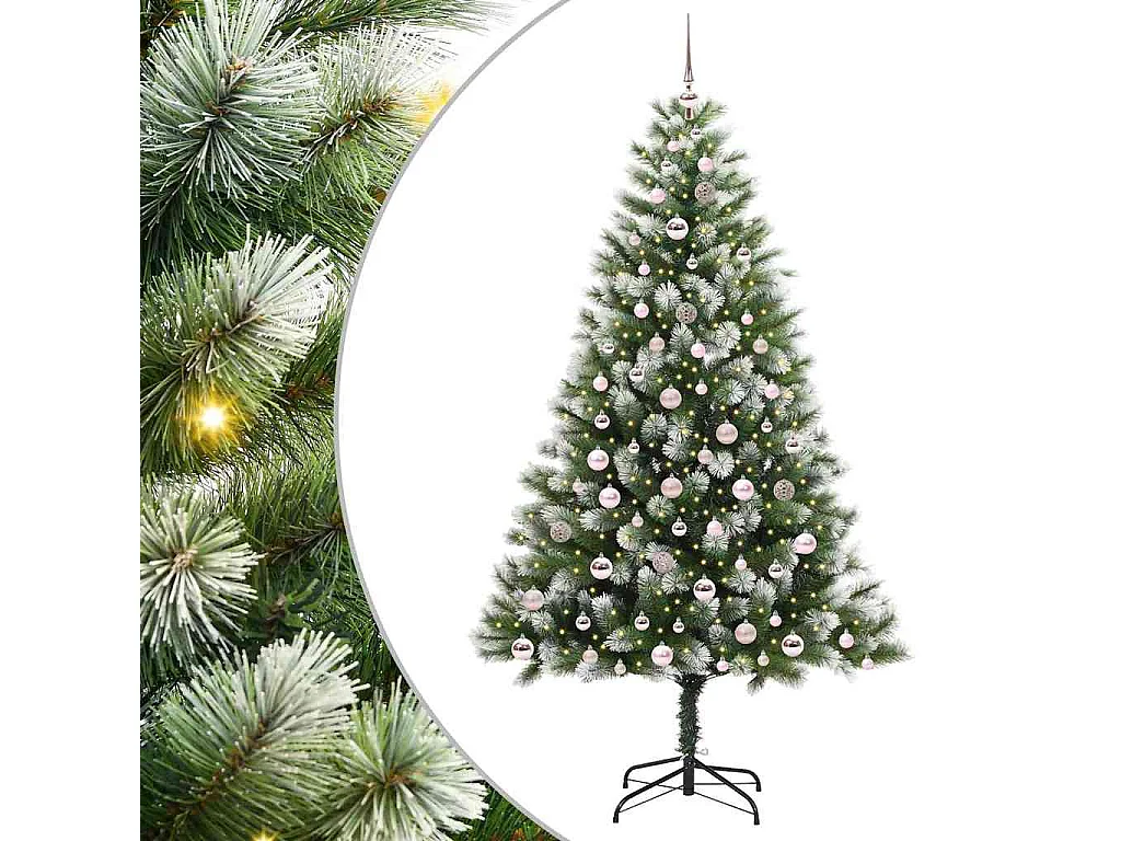 Sapin de Noël artificiel à charnière avec neige en flocons