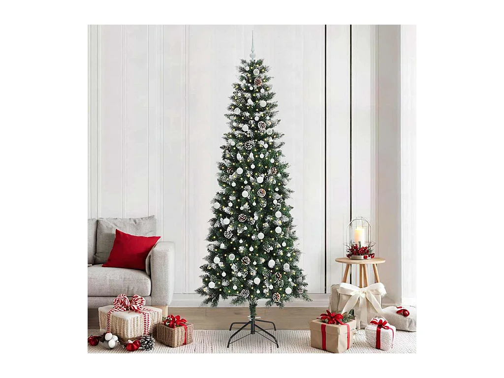 Sapin de Noël artificiel avec 300 LED Vert 96 x 96 x 240 cm